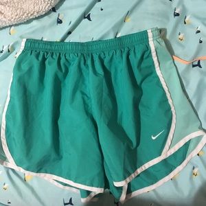 Teal nike shorts